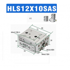 Xylanh trượt HLS12x10SAS