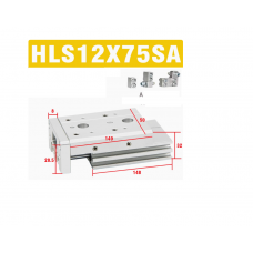 Xylanh trượt HLS12x75SA