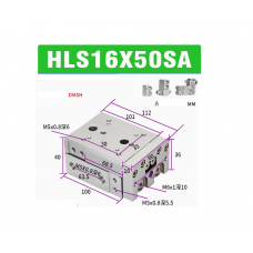 Xylanh trượt HLS16x50SA