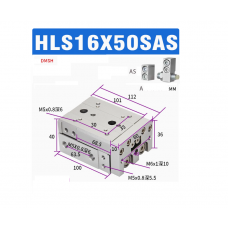 Xylanh trượt HLS16x50SAS