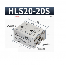 Xylanh trượt HLS20x20S