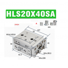 Xylanh trượt HLS20x40SA