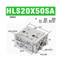 Xylanh trượt HLS20x50SA