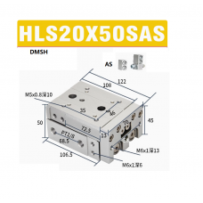 Xylanh trượt HLS20x50SAS