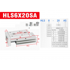 Xylanh trượt HLS6x20SA