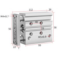Xi lanh dẫn hướng TCM12x70S