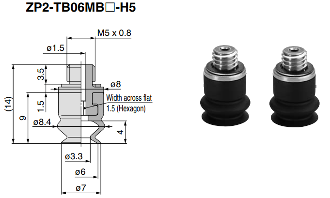 Nấm hút ZP2-TB06MBS-H5