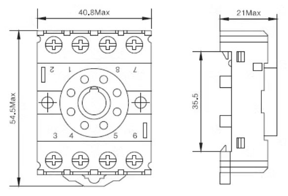 Đế rơ le loại tròn PF083A