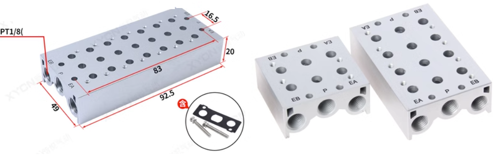 Đế van SS5Y3-20-07