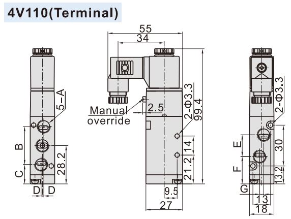 Van điện từ Airtac 4v110-06B