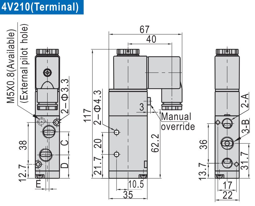 Van điện từ 4V210-08B