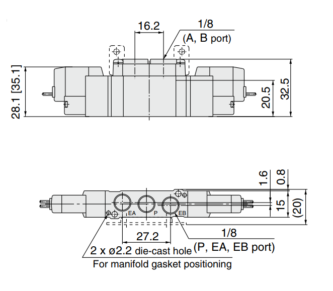 Van điện từ double coil SY5220-5LZD-01