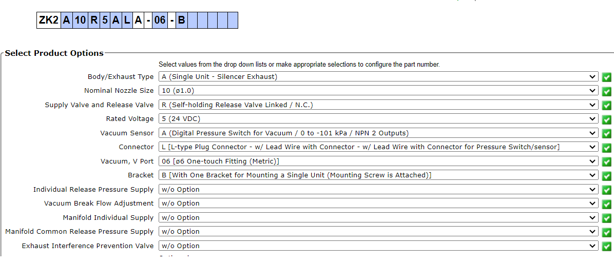 Van tạo chân không ZK2A10R5ALA-06-B