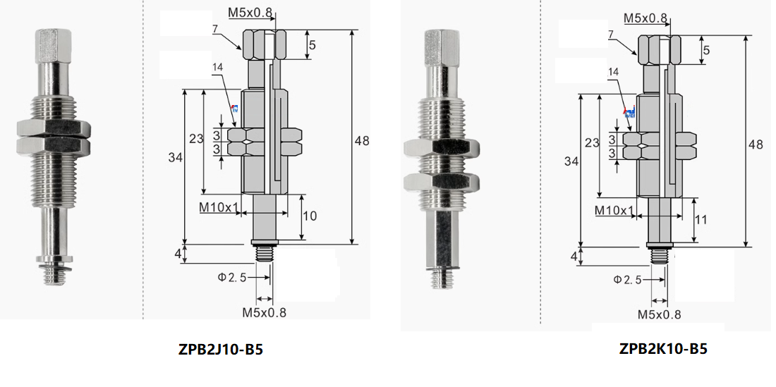 Chân giác hút bracket ZPB2J10-B5