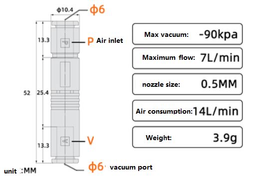 Van hút chân không ZU05SA